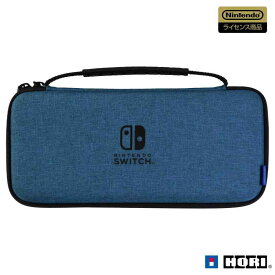 【任天堂ライセンス商品】スリムハードポーチ プラス for Nintendo Switch ブルー【Nintendo Switch 有機ELモデル対応】