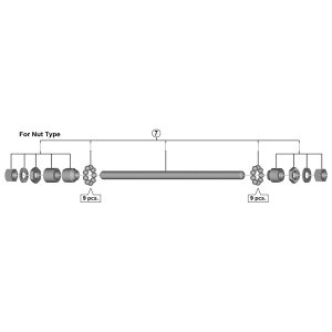 �V�}�m(SHIMANO) ���y�A�p�[�c �n�u���g���i(����185mm/�ʊ�135mm) FH-TY500 Y3F698060