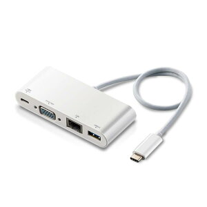 GR Type-C hbLOXe[V Cnu PDΉ [[dpType-C×1/USB(3.0)×1/D-sub×1/LAN|[g] 30cmP[u zCg DST-C10WH