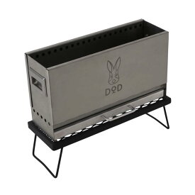DOD(ディーオーディー) めちゃもえファイヤー 2次燃焼 の見える 焚き火台 耐熱テーブル 収納袋 標準付属 Q3-626-SL