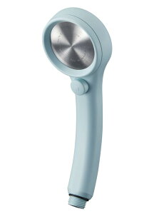 SANEI(サンエイ) シャワーヘッド レイニー 手元ストップ 節水率50% 極細水流 勢いアップ ステンレスシャワー板 ブルー 日本製 PS313-80XA-BA2