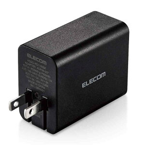 GR(ELECOM) GaN(KE) ACA_v^[ ACDC-PD1165BK m[gPC/iPhone/X}[gtH/Nintendo SwitchȂ PDF ő65W Type-C1|[g ubN