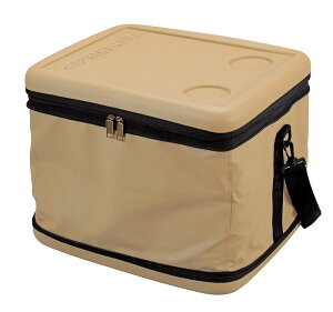 キャプテンスタッグ(CAPTAIN STAG) 保冷バッグ クーラーバッグ 【容量43L/折り畳み収納可】 スーパーコールドクーラーバッグ ベージュ UE-618 製品サイズ:(約)幅425×奥行345×高さ345mm