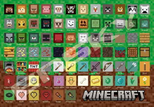 GXJC(ENSKY) MINECRAFT }CNtg Pixel Icons 51×73.5cm WO\[pY 1000s[X JIGSAW PUZZLE 1000T-195
