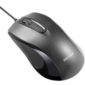 �o�b�t�@���[ 3�{�^�� �L�� BlueLED ���ϋv �R�� �}�E�X �u���b�N BSMBU115BK