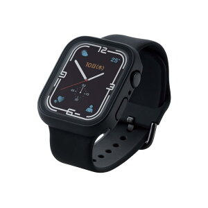 �G���R�� Apple Watch (�A�b�v���E�H�b�`) �P�[�X �J�o�[ 45mm [Apple Watch 8 7 �Ή�] �t���J�o�[�P�[�X �v���~�A���K���X �A���`�O���A ���˖h�~ �u���b�N AW-21AFCGMBK