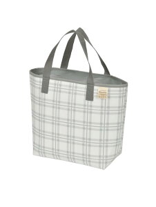 キャプテンスタッグ(CAPTAIN STAG) 保冷バッグ クーラーバッグ トートクーラーバッグ 折り畳み収納可能 容量10L グレー/チェック ブランシュ UT-524