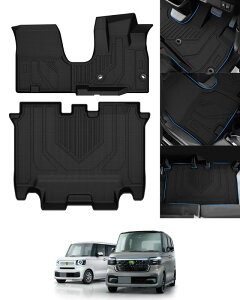 Mixsuper 新型 n-box jf5 jf6型 フロアマット エヌボックス 立体カーマット nボックス joy 3Dフロアマット セカンドマット 防水マット nbox カスタム 2023年10月〜現行 TPE素材 車種専用設計 防水性 耐