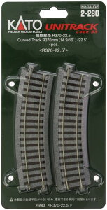 KATO HOゲージ 曲線線路 R370-22.5° 4本入 2-280 鉄道模型用品