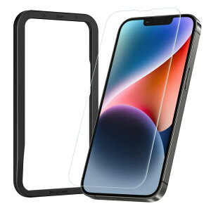 NIMASO ガラスフィルム iPhone 16e 用/iPhone 14 用/iPhone 13 Pro 用/iPhone 13 用 強化 ガラス 液晶 保護 フィルム ガイド枠付き 1枚セット NSP22H534