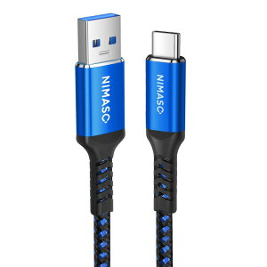 NIMASO USB Type C P[u USB-C  USB-A 3.0 ^CvC P[u iPhone16/15V[YΉ Xperia/Galaxy/LG/iPad Pro/MacBook ̑ Android @Ή 2m