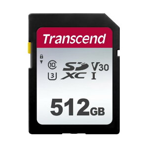 トランセンドジャパン トランセンド SDカード 512GB UHS-I U3 V30 Class10 (最大転送速度100MB/s)【データ復旧ソフト無償提供】TS512GSDC300S-E