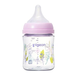 ピジョン 母乳実感 哺乳びん 160ml 0ヵ月~ 軽くて割れにくいプラスチック製 flower garden ガラスの様なプレミアムな透明度(T-Ester)