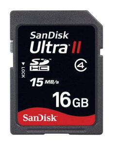 SanDisk UltraII SDHC�J�[�h 16GB �]�����x15MB/Sec SDSDH-016G-J61