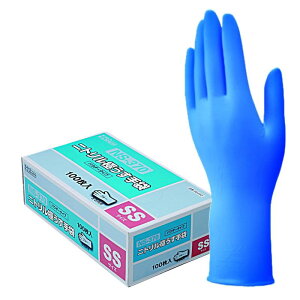 ダンロップホームプロダクツ 使い切りニトリル手袋 100枚入 パウダータイプ SS 調理 掃除 毛染め 介護(食品衛生法適合)