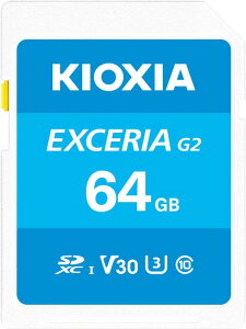 KIOXIA(LINVA)y{zSDJ[h 64GB SDXC UHS-I U3 V30 Class10 őǏox100MB/s ő发x50MB/s 4KΉ KLNEB064G