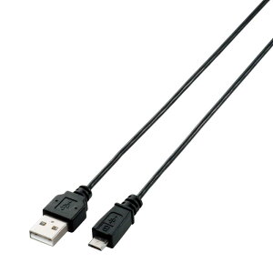 �G���R�� USB�P�[�u�� �ymicroB�z USB2.0 (USB A �I�X to microB �I�X) PlayStation4�Ή� �X���� 1m �u���b�N U2C-AMBX10BK