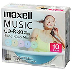 CDRA80PSM.10S | �}�N�Z�� ���y�pCD-R 80�� 10���J���[�v�����^�u�� maxell [PC]