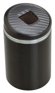 セイワ(SEIWA) 車用 灰皿 ソーラーカンアッシュ ドリンクホルダー型 カーボン調ブラック LED付き W861