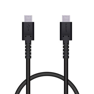 �G���R�� USB�P�[�u�� TypeC to TypeC PowerDelivery�Ή� �y�ő�3A�ō����[�d�z���ϋv USB2.0�F�ؕi 0.3m �u���b�N �yiPhone 16 �V���[�Y �Ή����؍ρz MPA-CCS03PNBK