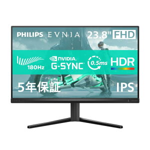 PHILIPS EVNIA Q[~Oj^[ (23.8C`/180Hz/tHD/Fast IPS/0.5ms/HDR10/G-Sync CompatibleΉ/FPS/Adaptive Sync//`g/HDMI2.0×1ADisp