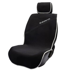 SHIMAKYO シートカバー 車用 防水 撥水仕様 抗菌防臭 汚れ防止 ウェットスーツ素材 フロント席 1枚 軽/普通車対応 ズレにくい 丸洗い可能 シート保護 ブラック