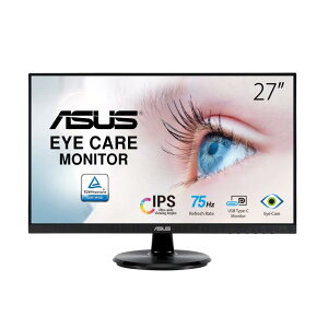 ASUS j^[ Eye Care VA27DCP 27C` / tHD (1920 x 1080) / IPS / USB-C HDMI / 65Wd͋ / 75Hz / u[Cgy / tbJt[ / VESAΉ /