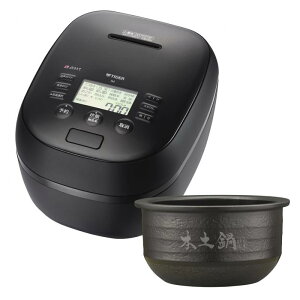 タイガー魔法瓶(TIGER) 炊飯器 5.5合 圧力IH ご泡火炊き 本土鍋 3段階炊き分け 3段階火かげん選択 少量旨火炊きメニュー付き 音声ガイド 炊きたて マットブラック JPH-J10NKM