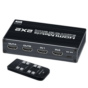 ELEVIEW HDMI ؑ֊ HDMI z 22o }gbNX؂ւ 4K HDCP1.4Ή ZN^[ Xvb^[ PS3 /PS4 /Nintendo Switch/u[Cv[[ɓKp 蓮؂ւ Rt AC