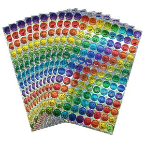 ごほうびシール 10シート入り 1170枚 直径12mm スマイル キラキラ カラフル ご褒美 よくできましたシール トイレトレーニング かわいい 教師褒美用