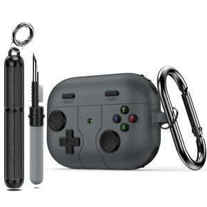 Lopnord Airpods Pro2 �P�[�X AirPods Pro �� 2/1 ����P�[�X�J�o�[ �N���[�i�[�L�b�g�t�� �Q�[���v���[���[�f�U�C�� �L�[�z���_�[�t�� �G�A�[�|�b�Y �v���J�o�[ �V���R���ی� �ϏՌ� ���C�����X�[�d