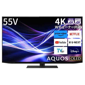 �V���[�v 55V�^ 4K �L�@EL �e���r AQUOS 4T-C55GQ3 Google TV �O�t��HDD2�ԑg�����^��Ή� Dolby Atmos (2024�N���f��) Wi-Fi6�Ή�