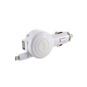 �G���R�� �J�[�`���[�W���[ �V�K�[�\�P�b�g �J�[�p�i �yandroid�Ή��z USB�|�[�g×1 microUSB�������P�[�u�� 65cm (2.4A�o��) �z���C�g MPA-CCM03WH