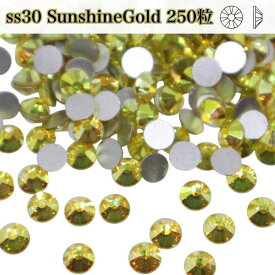 【ss30　サンシャインゴールド　sunshinegold　250粒　】ガラスビジュー　ガラスストーン　ラインストーン　レオタード製作