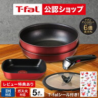 【T-fal公認ショップ】【購入&レビュー特典】フライパン＋深型＋小回りフライパンで料理広がる満足5点セ…