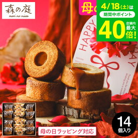 母の日 お菓子 ギフト 内祝い バウムクーヘン 個包装 森の庭 焦がしキャラメルがしみ込んだバーム詰合せ 14個入 MRK-04（包装済 外のし）手土産 スイーツ 焼き菓子 詰め合わせ 出産内祝い 結婚内祝い 結婚祝い ご挨拶 JGS お急ぎ便 送料無料 お返し 母の日ギフト2026