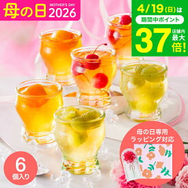 母の日 お菓子 ギフト 京寿楽庵 フルーツゼリー フルーツごろっと！涼の雫 ゼリー詰め合わせ 6個（包装済） 外のし ひんやりスイーツ おしゃれ ガラス瓶 内祝い 出産内祝い JGS 送料無料 お返し 入学内祝い 母の日ギフト2026