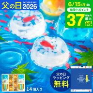 父の日 まだ間に合う ゼリー ギフト かわいい スイーツ 菓匠八 涼夏のしずく(14個) HRS30 / 白桃ゼリー …