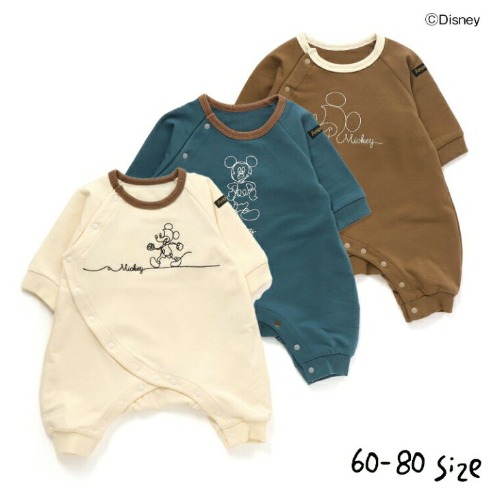 楽天市場 子供服 ディズニーキャラクター刺繍デザインカバーオール あす楽 Ampersand アンパサンド 男の子 キッズ ベビー かわいい おしゃれ 秋 エフオー Fo 60cm 70cm 80cm ミッキー ロンパース ベビー用品 ベビー服 ソムリエ ギフト