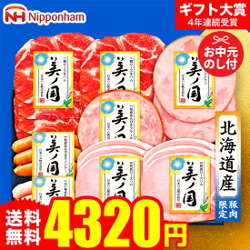 お中元 夏ギフト ハムギフト ”食卓が華やぐ贅沢グルメ” 御中元ハム 日本ハム 北海道 プレミアム美ノ国 UKH-48 メーカー直送 LTDU お中元ハム詰め合わせ 2026 お中元専用 ギフトセット5000円以下 グルメギフト 食べ物 食品 送料無料 お礼 贈答品