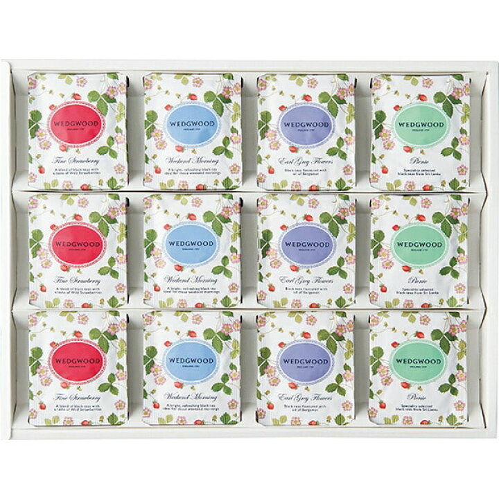 楽天市場 ウェッジウッド 紅茶 ワイルド ストロベリーティー バッグセット ２４袋 Wewt 24 内祝い お返し 内祝い 出産 結婚 結婚 お返し 詰合せ 写真入り メッセージカード ソムリエ ギフト