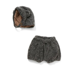 【スーパーSALE 半額 50％OFF セール 期間限定】ベビー服 ベアボアキャップ＆ブルマ / ampersand premier（アンパサンド プルミエ）子供服 男の子 女の子 キッズ ベビー かわいい おしゃれ 秋 エフオー FO 70cm 80cm くま アニマル 帽子 贈答品 JGS dej