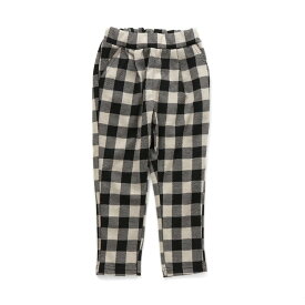 【スーパーSALE 半額 50％OFF セール 期間限定】子供服 4色2柄タックテーパードパンツ （メール便）/ F.O.KIDS（エフオーキッズ） 男の子 キッズ ベビー かわいい おしゃれ 秋 エフオー FO 80cm 90cm 100cm チェック ブラック ボトムス 長ズボン 贈答品 JGS