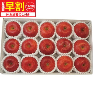 お歳暮 ギフト 早割 長野県産 サンふじりんご(3.4kg) 送料無料 LTDU / グルメ お歳暮ギフト 2025 御歳暮 お歳暮専用 詰合せ 詰め合わせ セット JGS