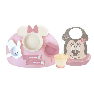 ★楽天1位獲得★ ミッキー・ミニー アイコンランチプレート+お食事スタイセット+アクリア名前入りストローマグ 出産祝い 男の子 女の子 インスタ映え 可愛い キュート 人気 ディズニー 名