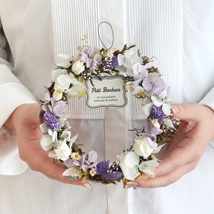 楽天市場】【電報 結婚式】プリザーブドフラワー フラワーリース M 