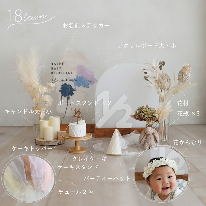 楽天市場】【バースデーフォト ハーフバースデー 1歳誕生日 2歳誕生日 