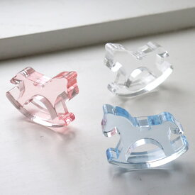 Lumiere Hochet アクリル木馬ラトル (日本製)　ベルビーアンファン　送料無料　クリスマスプレゼント　5歳　インテリア　おもちゃ　子供 木のおもちゃ インスタ