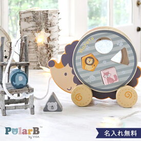 【出産祝い 1歳誕生日】ポーラービー（PolarB）名前入りソーティングプルトイ・はりねずみ 1歳誕生日プレゼント 2歳 3歳 木のおもちゃ 積み木 名入れ 出産祝い ポーラービー PolarB ベビーギフト クリスマスプレゼント つみき 子供 男の子 女の子