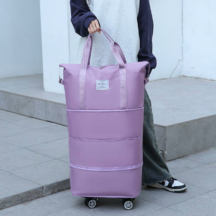 楽天市場】ボストンバッグ 拡張 キャスター付き 軽量 大容量 旅行 
